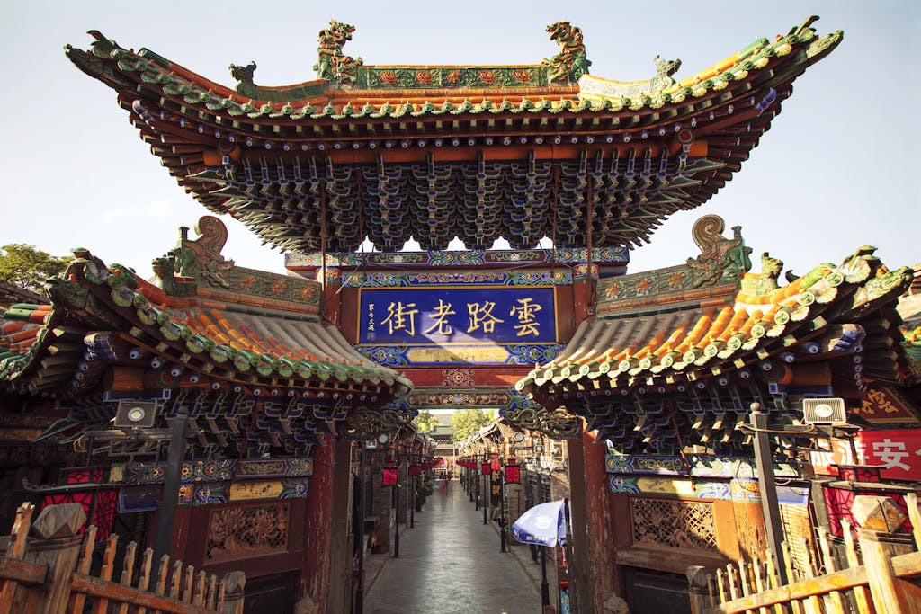 Old Traditional Chinese Temple Entrance
