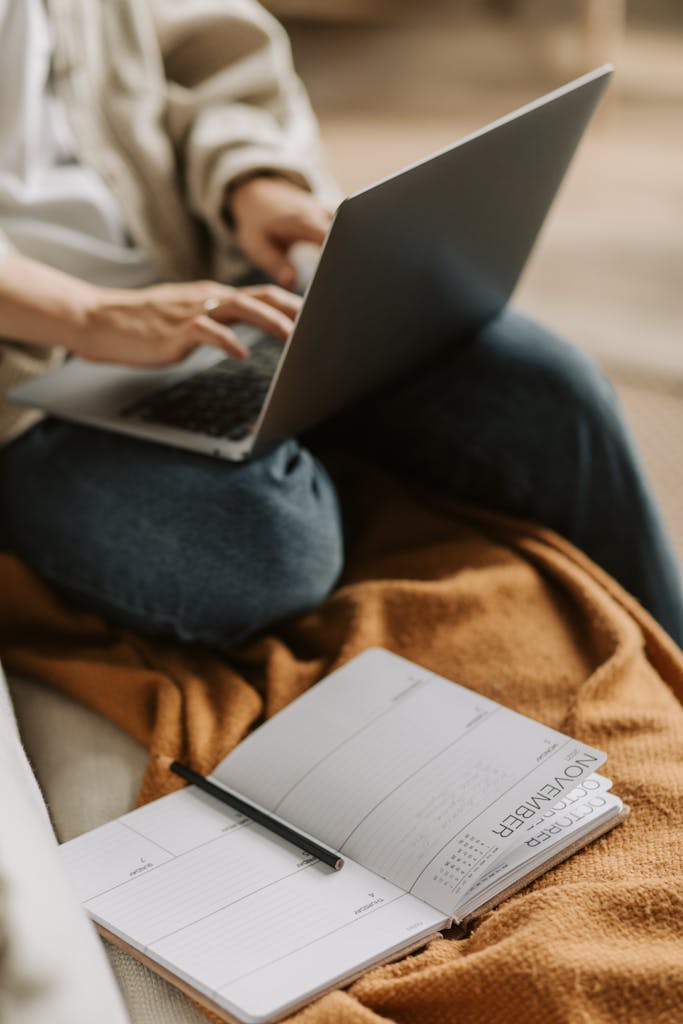 A Person Working from Home