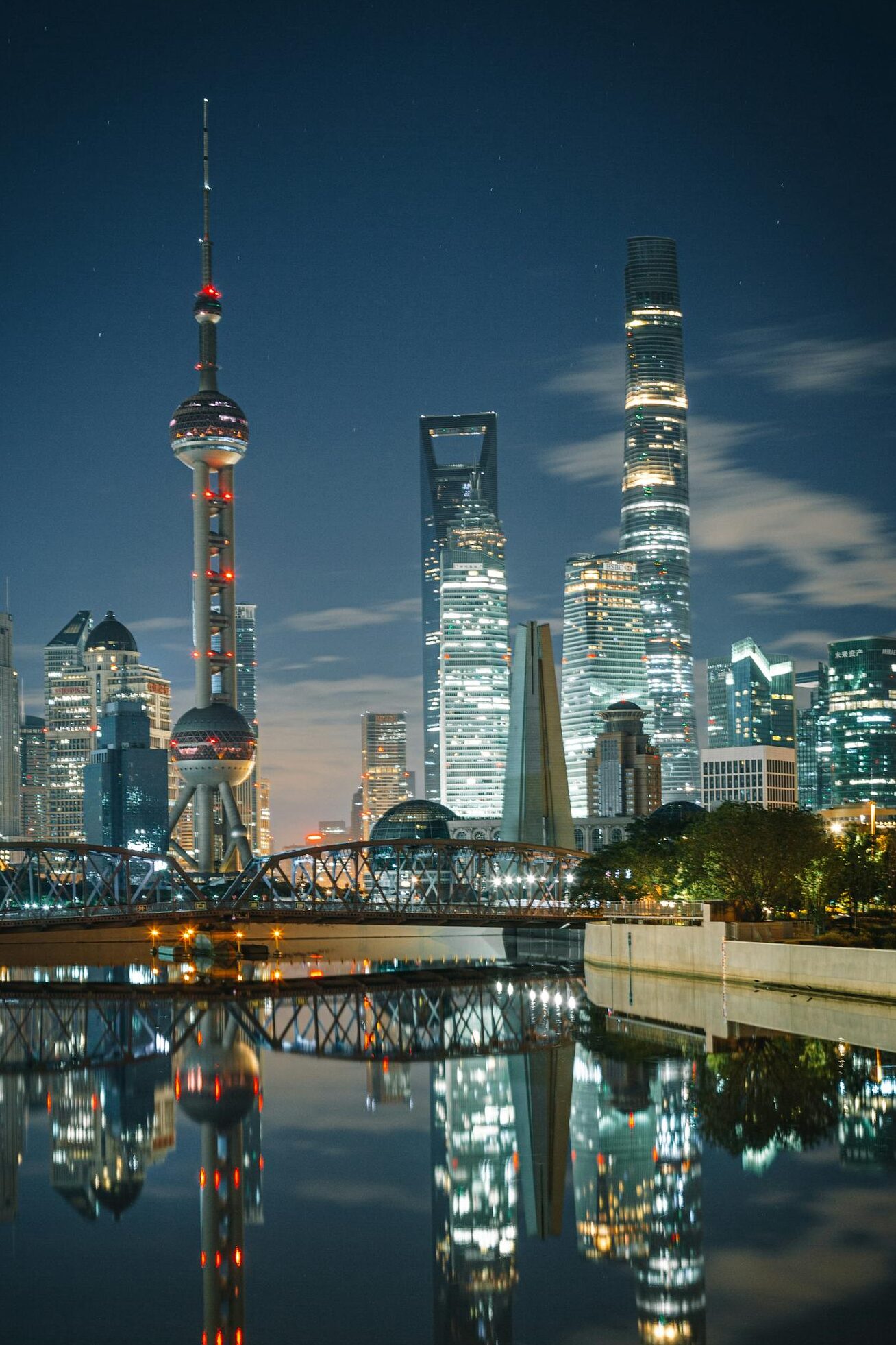 City Skyline during Night Time